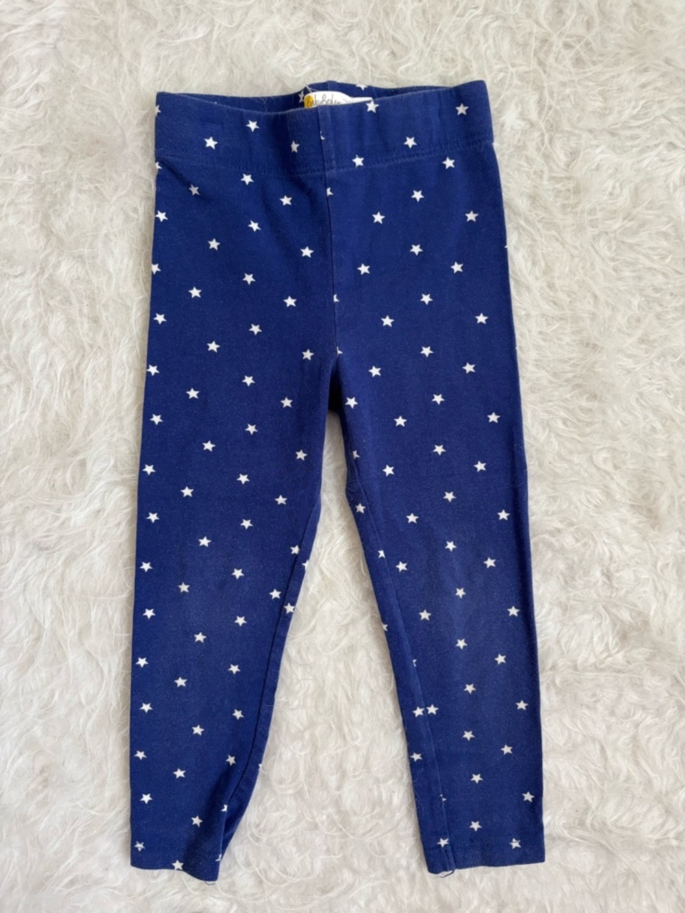 Baby Boden Toddler Girls Festive Navy Star Print Leggings